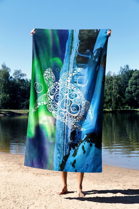 Mijölnir Toalla de Playa Multicolor 70 x 130 cm Blue Turtle 70